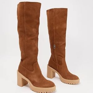 DolceVita Corey H2O Knee High waterproof Dark Brown Suede Leather Boots.Sz8